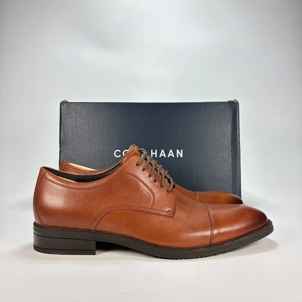Cole Haan Modern Essentials British Tan Oxford Dress Shoes C34138 Mens Size 9.5M